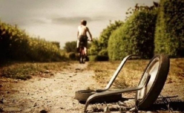 passado, bicicleta sem rodinhas, deixar o passado, viver no presente