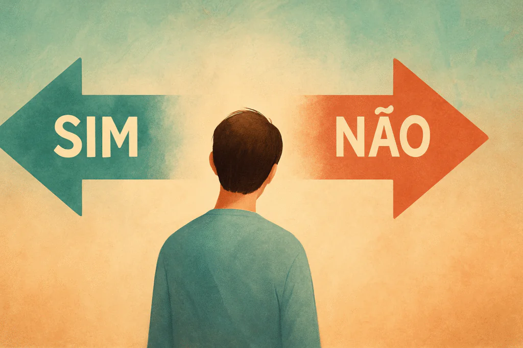 sim e não um texto para pensar sobre